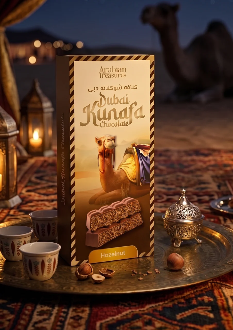 Kunafa Dubai Chocolate Hazelnut Arabian Camel 160G