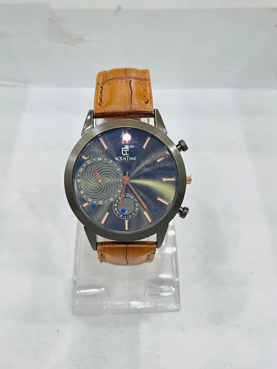 Gents Watch Aqua Time Leather Strip