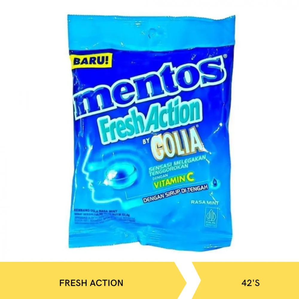 Mentos Candy Fresh Action Golia Vitamin C 100G