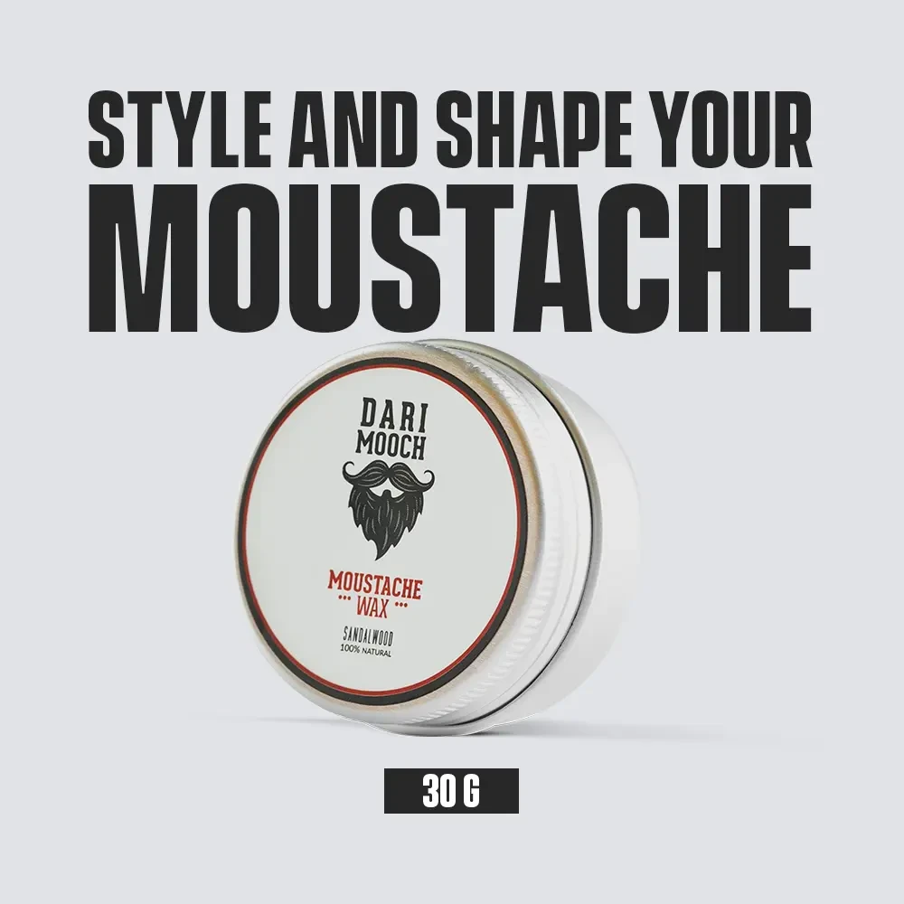 Dari Mooch Moustache Wax Sandalwood 30G