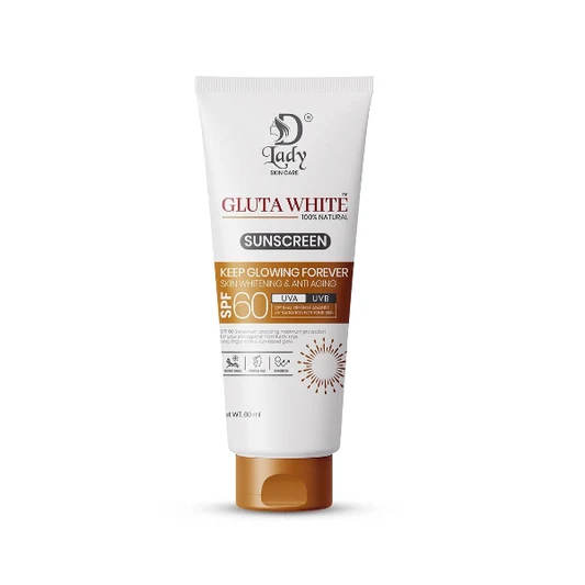 Lady Gluta White Sunscreen 60Spf Keep Glowing Forever 120ML