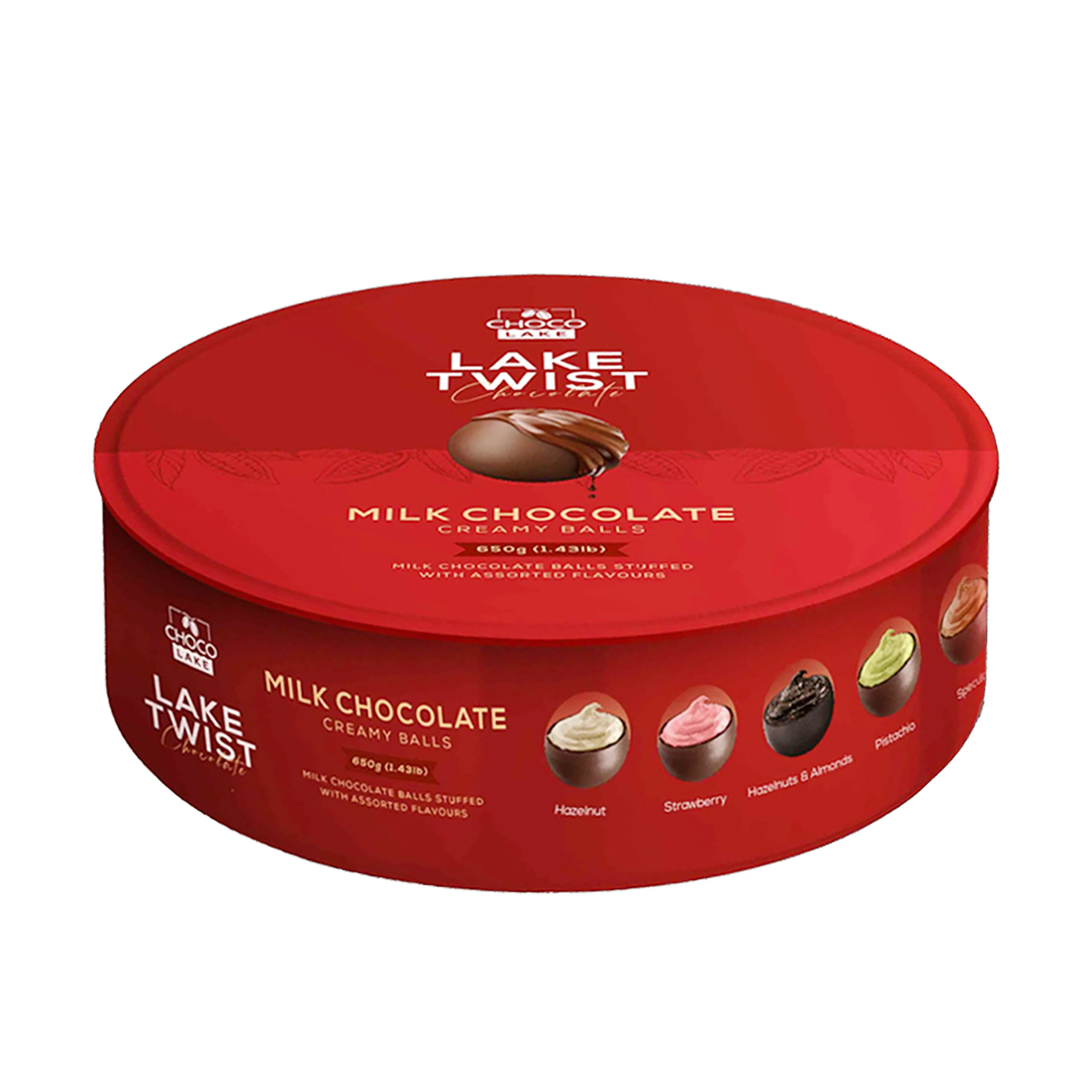 Choco Lake Diamond Twist Chocolate Tub Milk Chocolate Creamy Balls 650G