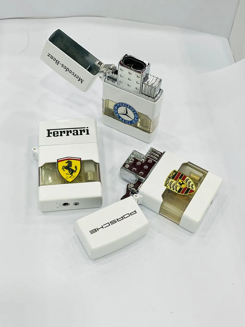 Best Lighter F4 Ferrari White Transparent Gas Double
