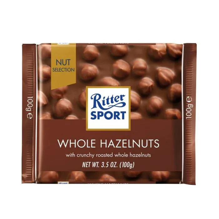 Ritter Sport Chocolate Hazelnuts Bar 100G