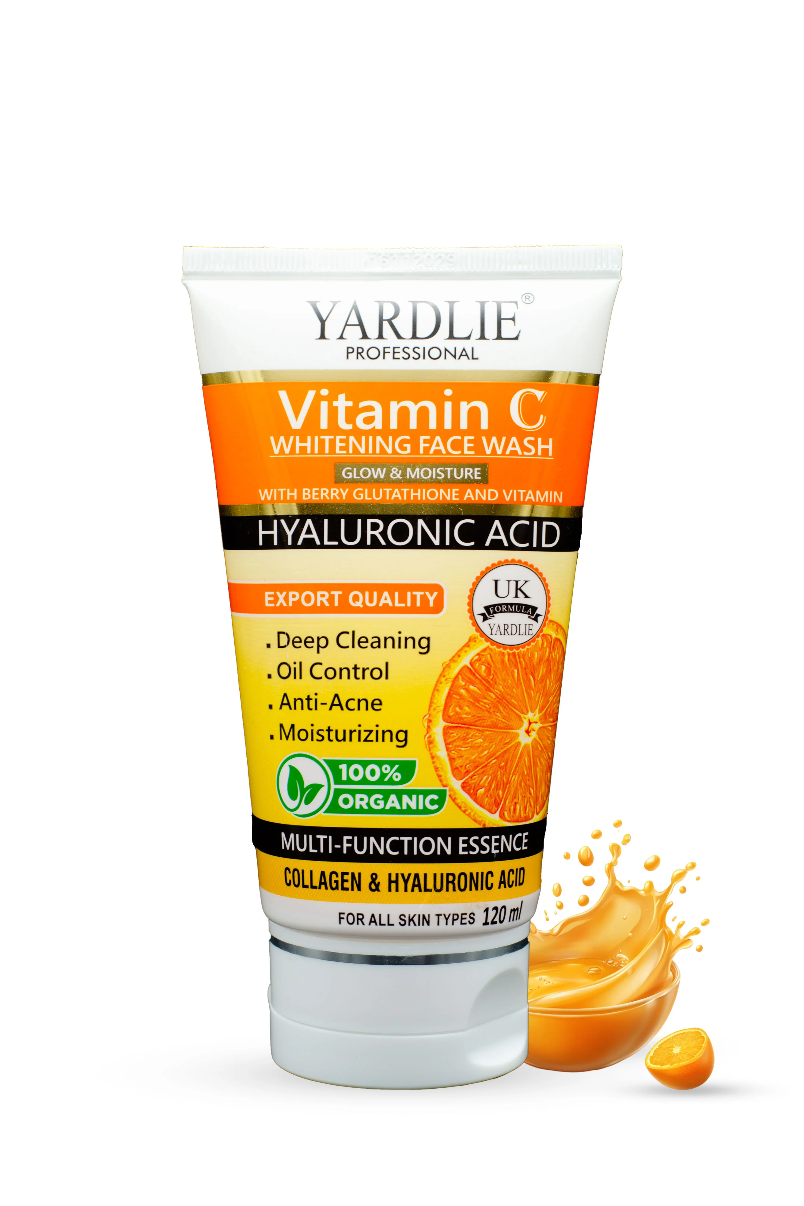 Yardlie Face Wash Vitaman C Hyaluronic Acid 120ML