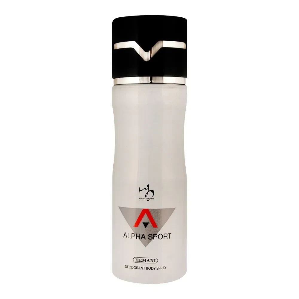 Hemani Deodorant Body Spray W Badami Alpha Sport 200ML