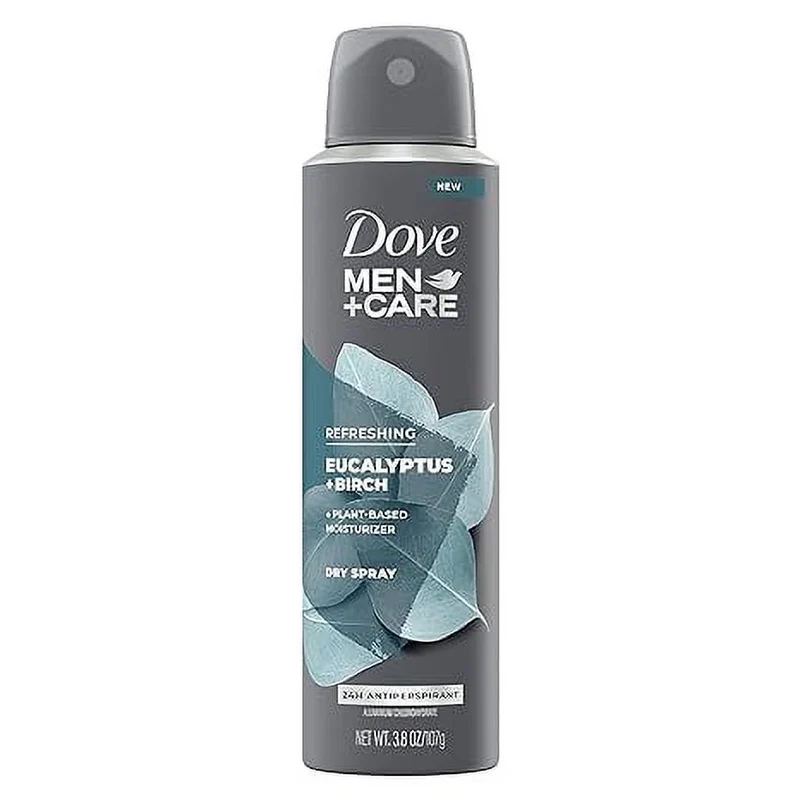 Dove Deodorant Body Spray Men Care Eucalyptus Birch 72Hrs USA 107G