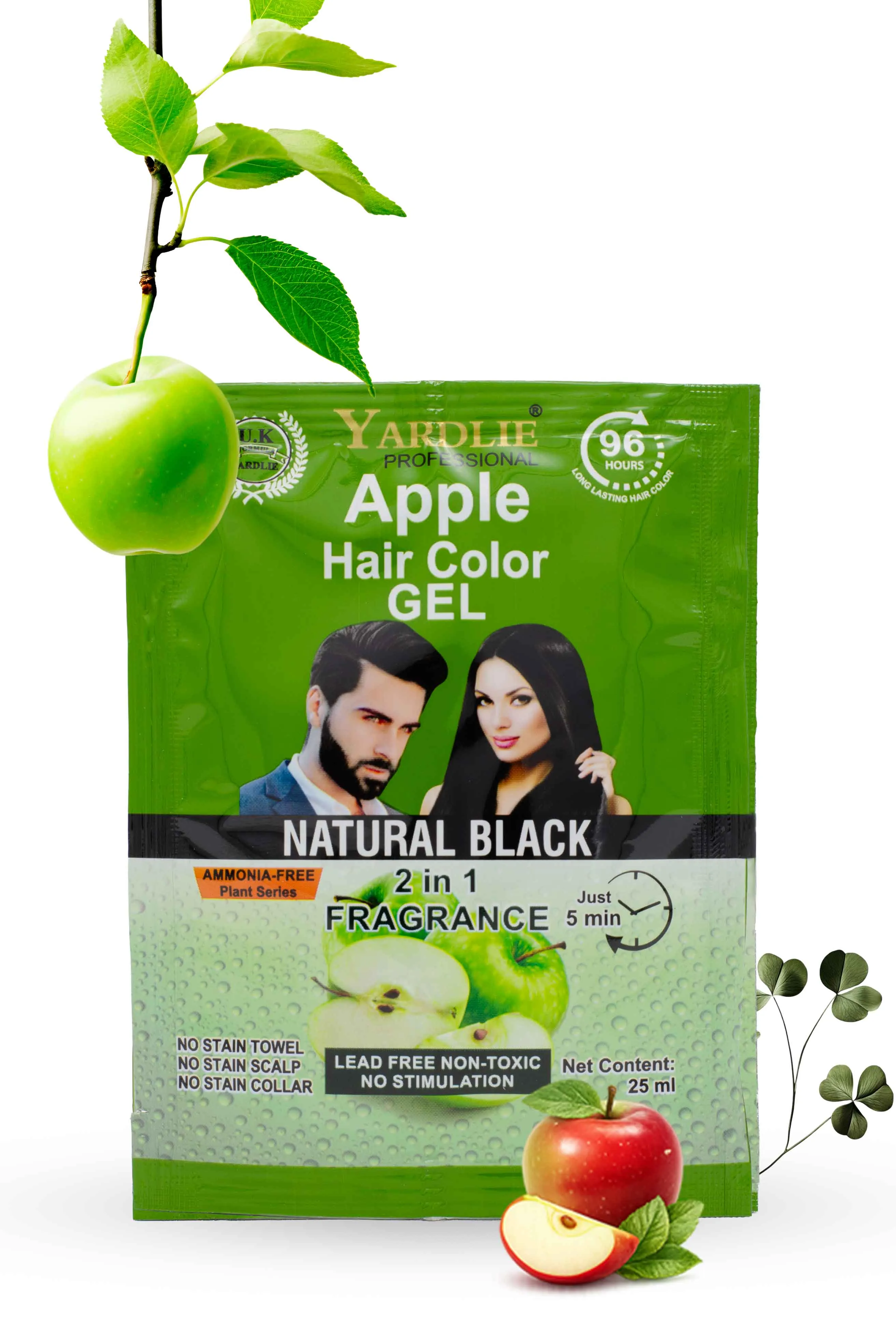 Yardlie Apple Hair Color Gel Black Sachet 25ML