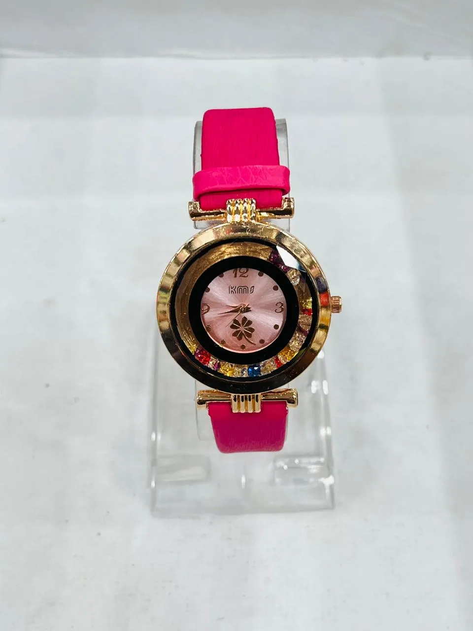 Ladies Watch Skmei Leather Strip Black And Pink