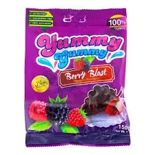 Yummy Gummy Jelly Pouch Berry Blast 150G