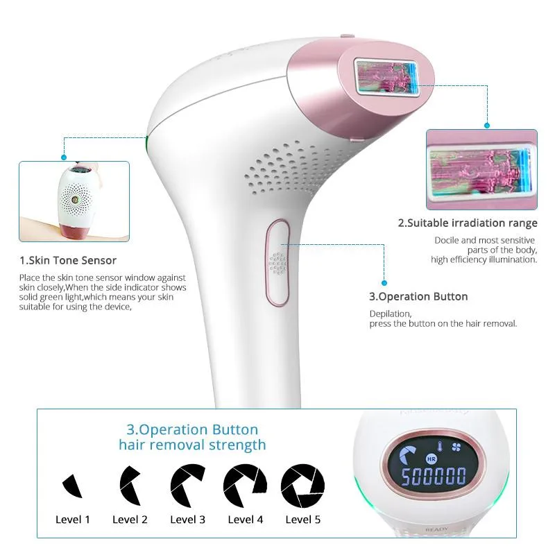 Ipl Hair Removal Laser Electric Machine 5Stage Strenth