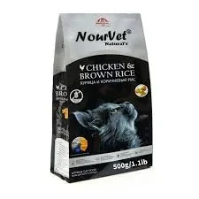Nourvet Natural Cat Food Chicken And Brown Rice 500G