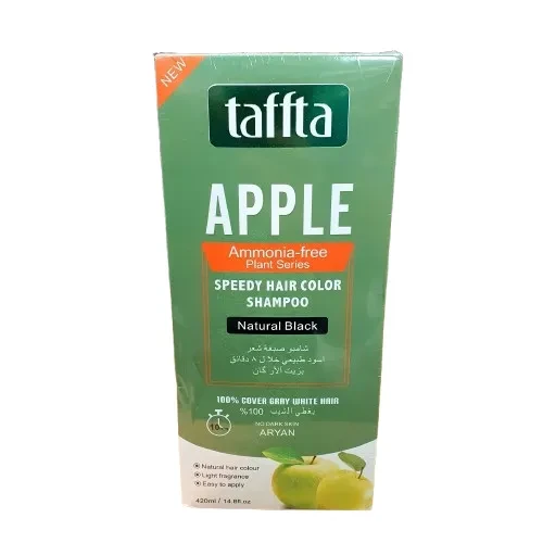 Taffta Apple Hair Color Shampoo Natural Black 420ML