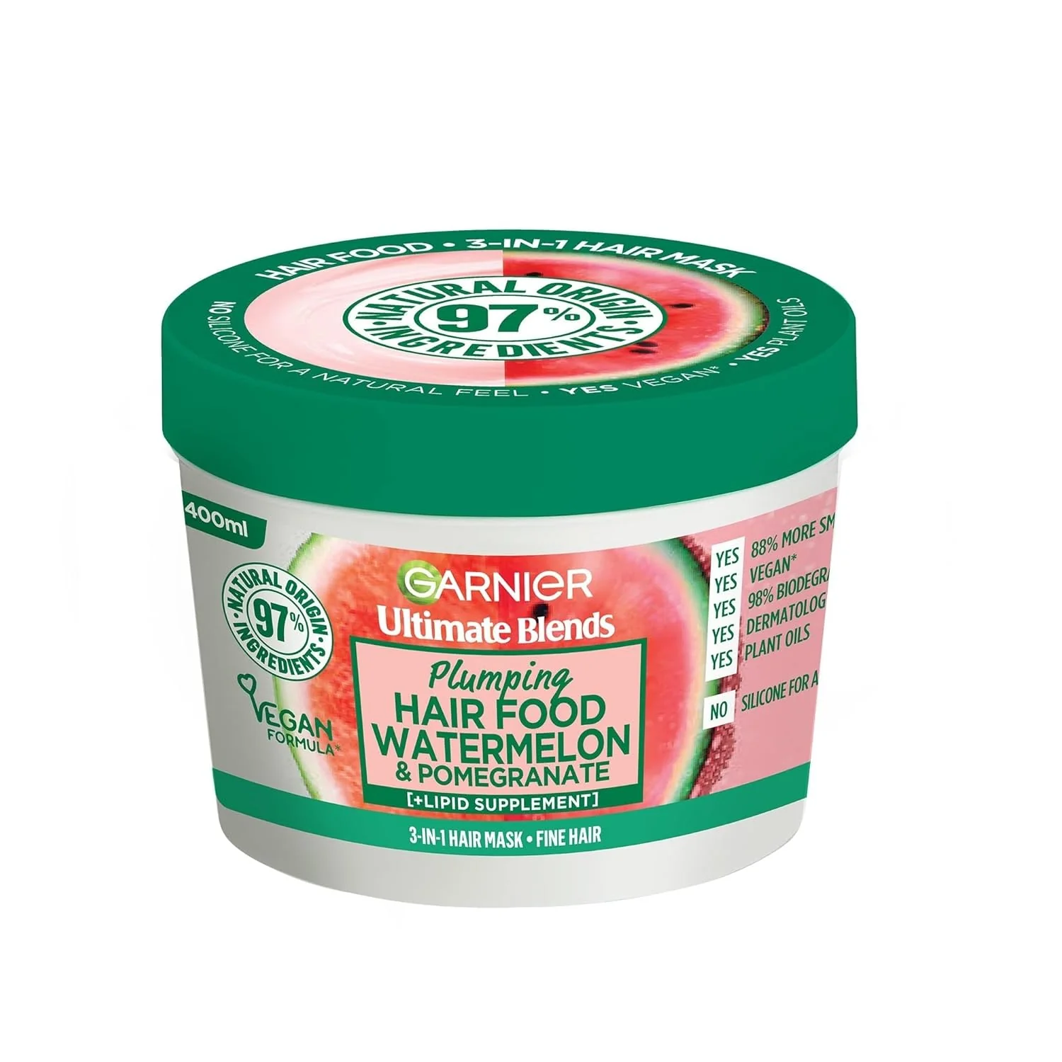 Garnier Hair Mask Ultimate Blends 3 In 1 Food Watermelon 400ML