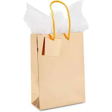 Gift Bag Gatha Paper Golden Small