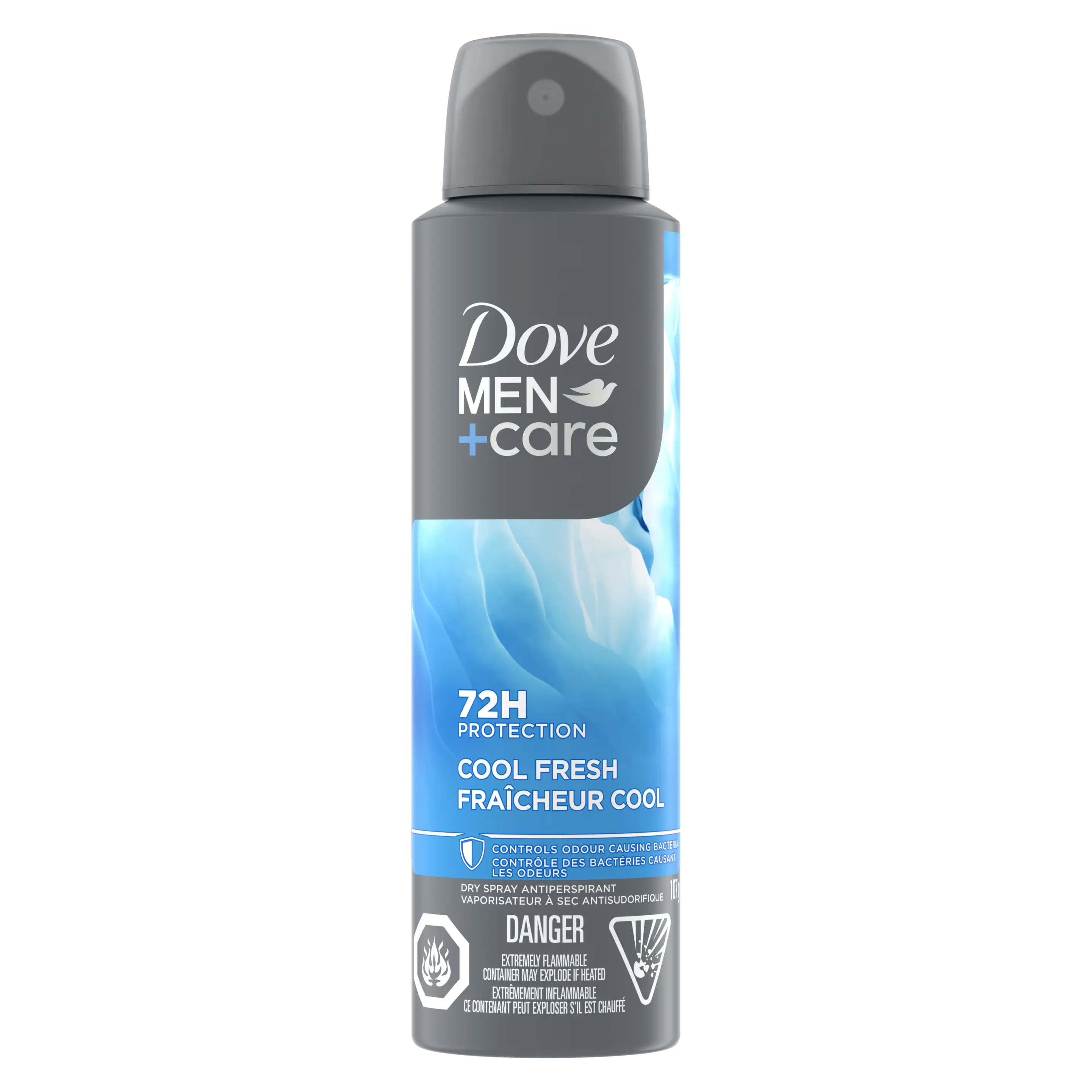 Dove Deodorant Body Spray Men Care Cool Fresh 72Hrs USA 107G