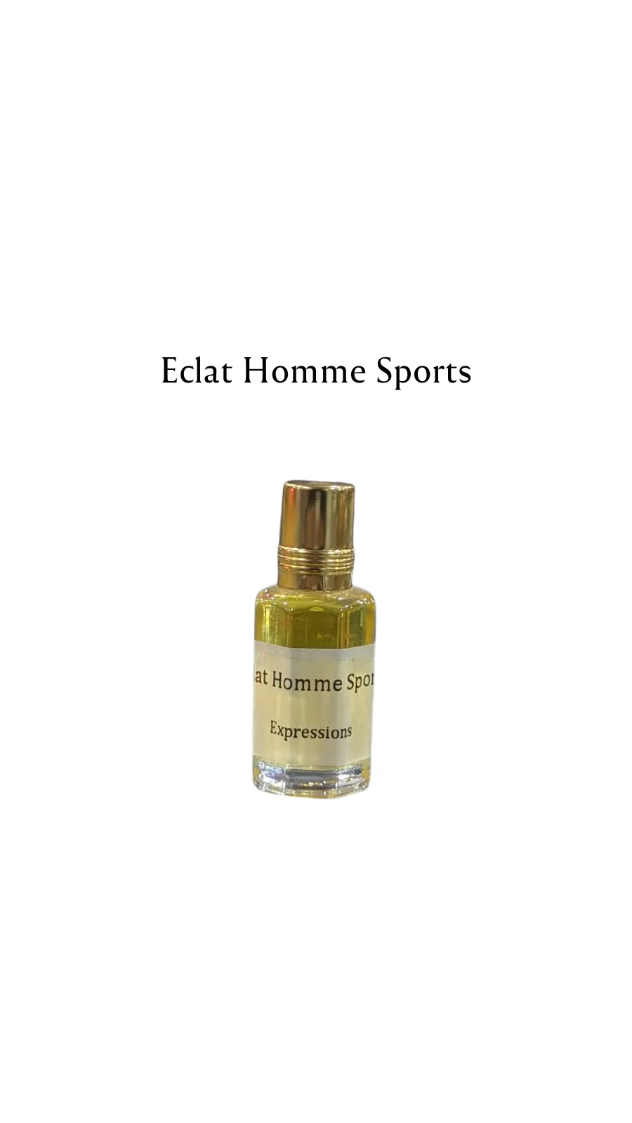 Concentrated Perfume Oil Attar Eclat Homme Sports French Oriflame Expressions 6ML