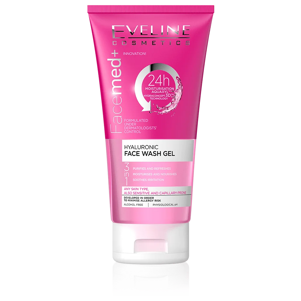 Eveline Face Wash Gel Facemed + Hyaluronic Moisturising 200ML