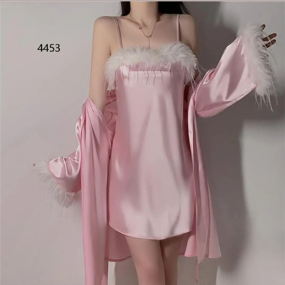 Women Night Suit Nightes 4453 Roll Gon Silk