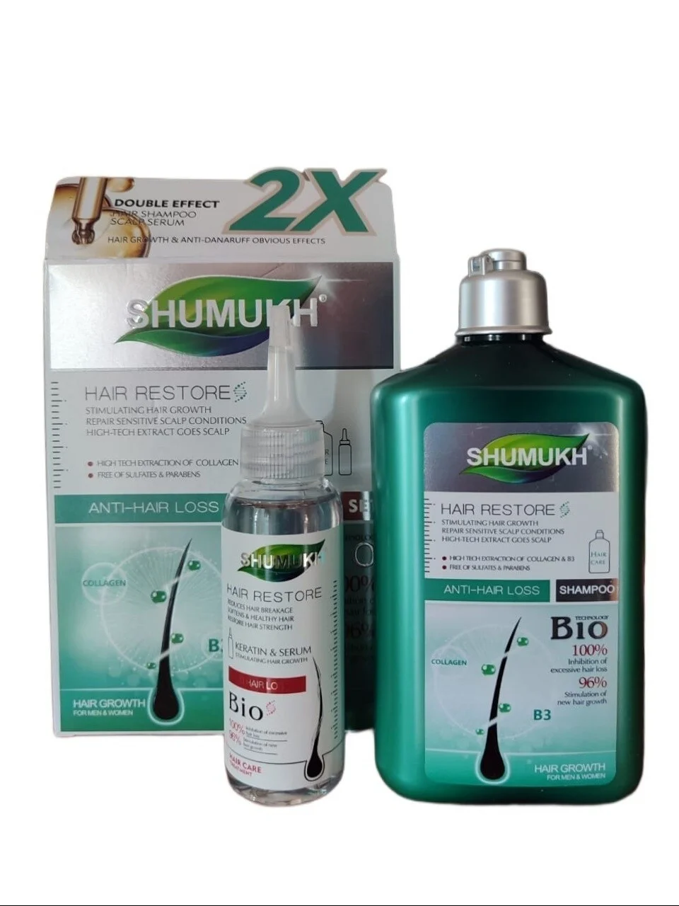 Shumukh Shampoo 400GM + Anti Hair Loss Serum 100ML