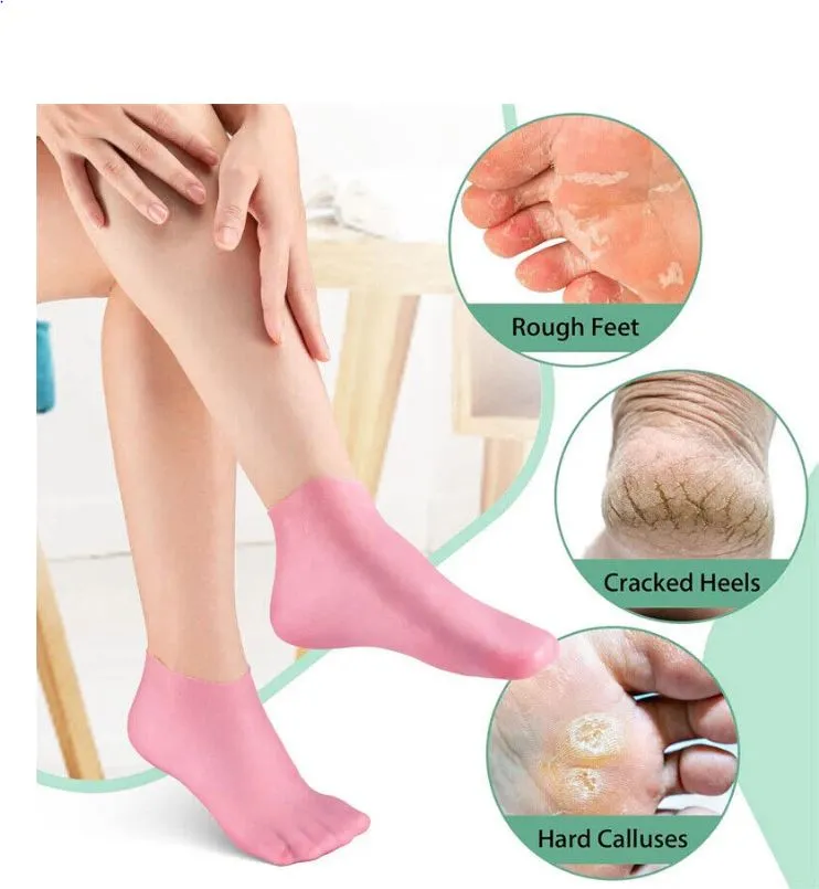 Ati Crack Heel Protector Spa Gel Socks