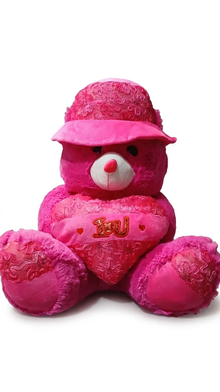 Teddy Pink Large WIth Cap 2003-50 Baalu Dil Less 50CM