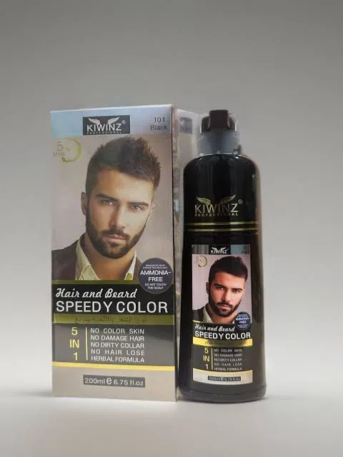 Kiwinz Speedy Color Shampoo 101 Black Beard 200ML