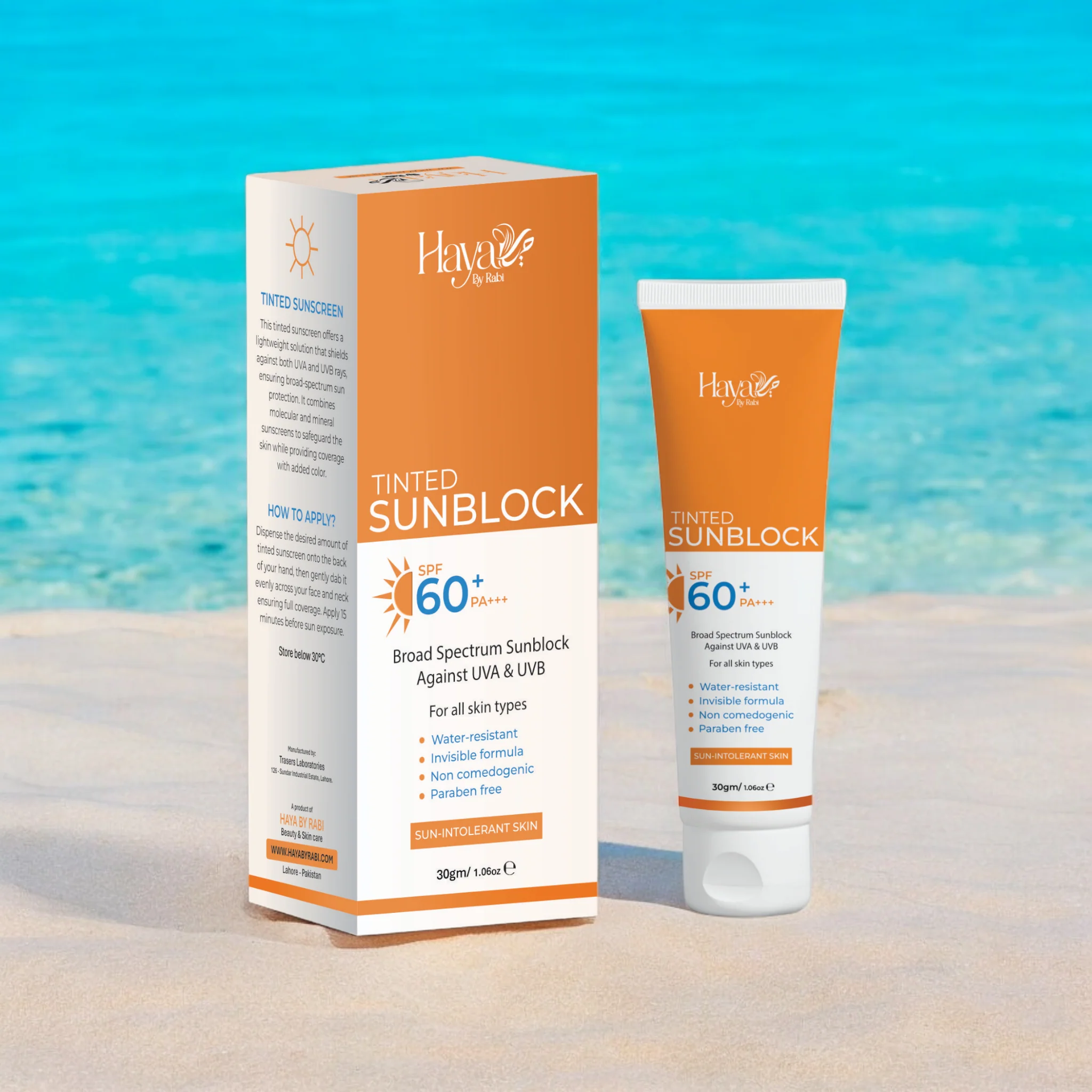 Haya By Rabi Tinted Sunblock spf 60 30G