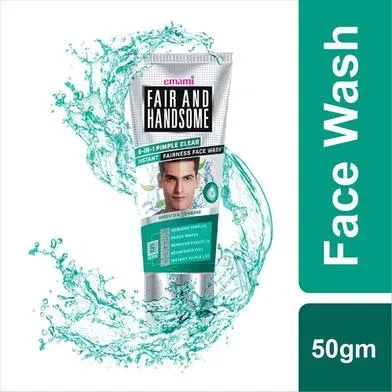 Fair And Handsome Face Wash 5In1 Pimple Green 50G