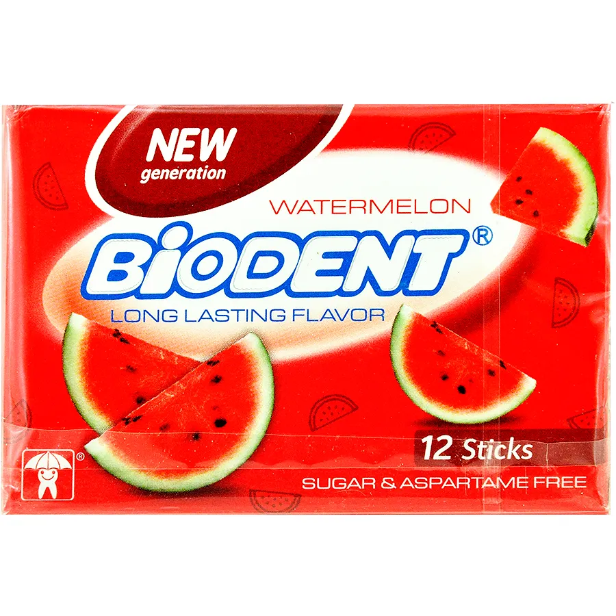 Biodent Gum Watermelon Sugar Free 12s