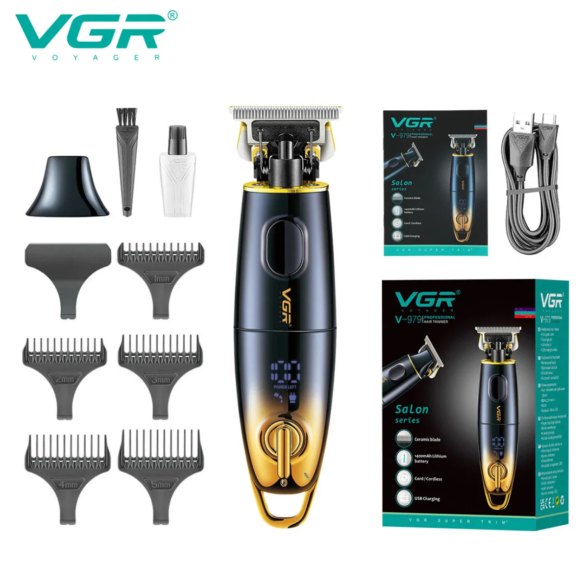 VGR Hair Trimmer Saloon Series V-979