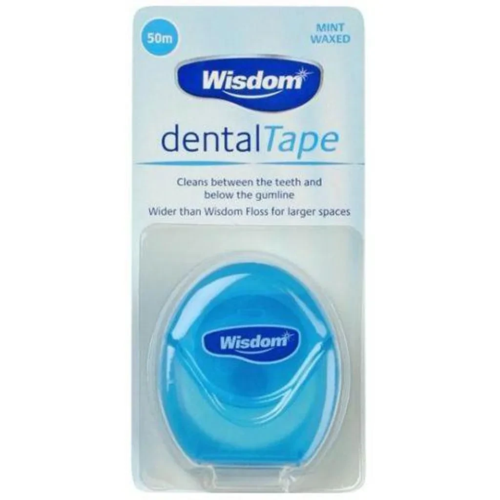 Wisdom 50M Mint Waxed Dental Tape Floss