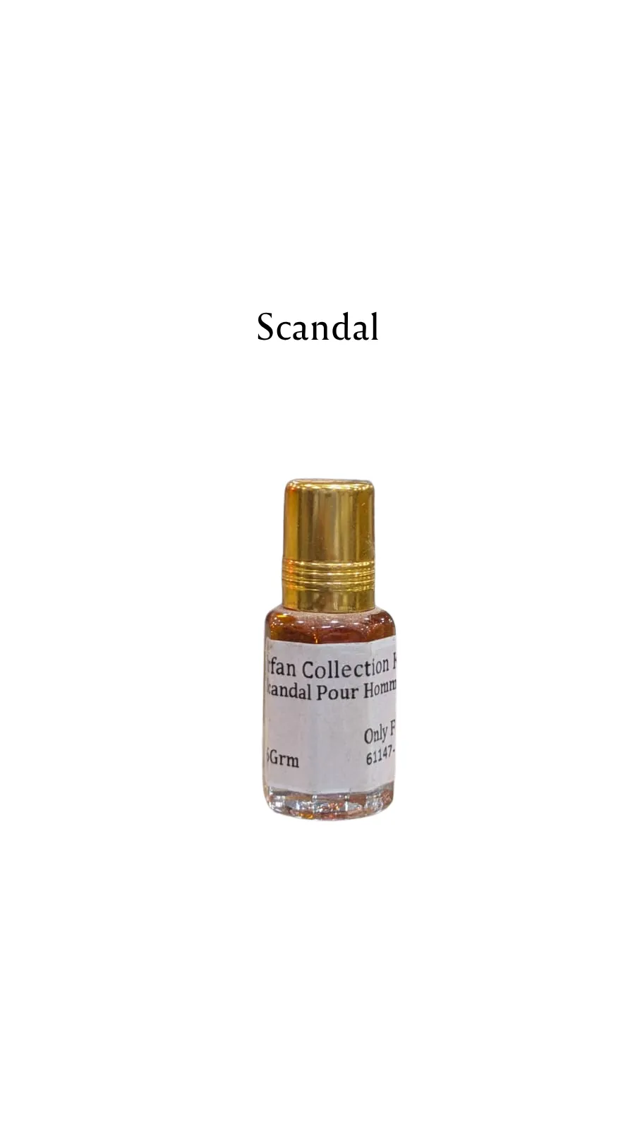 Concentrated Perfume Oil Attar Scandal Pour Homme French Jean Paul Gaultier Only Fragnance 6ML