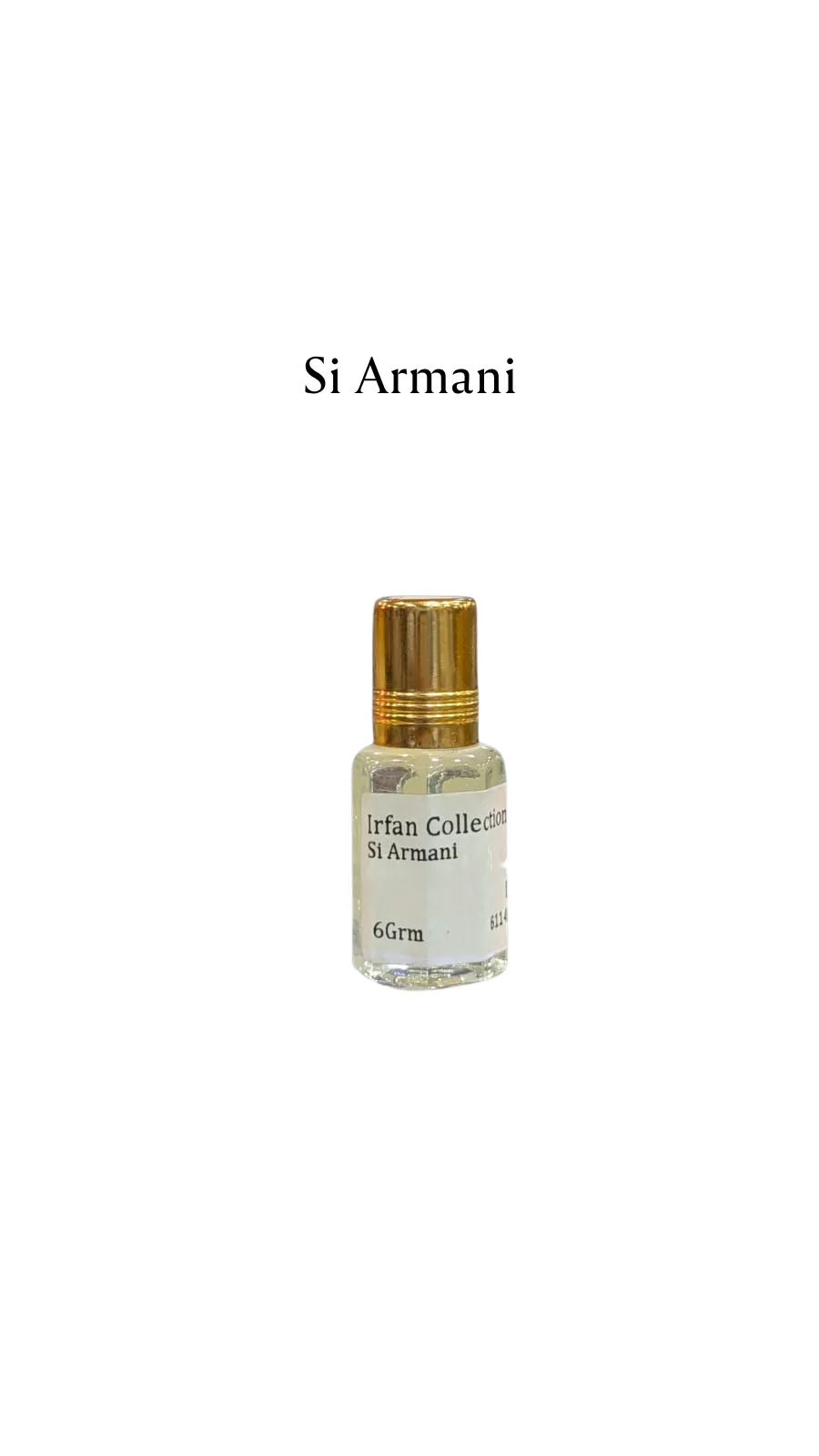 Concentrated Perfume Oil Attar Si Armani Oriental Giorgio Armani Expressions 6ML