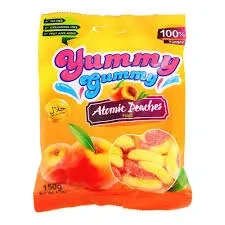Yummy Gummy Jelly Pouch Atomic Peaches 150G