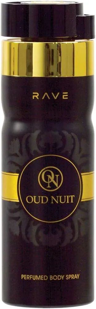 Rave Perfumed Deodorant Body Spray Oud Nut 200ML