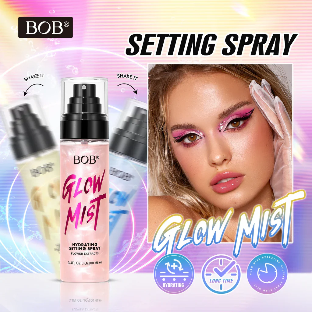Bob Make Up Setting Spray Glow Mist Flower Extracts 100ML
