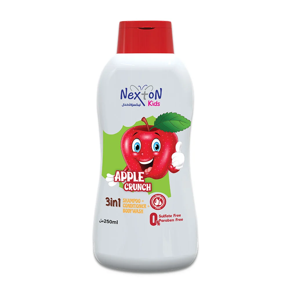 Nexton Kids 3in1 Shampoo Conditioner Body Wash Apple Crunch 250ML