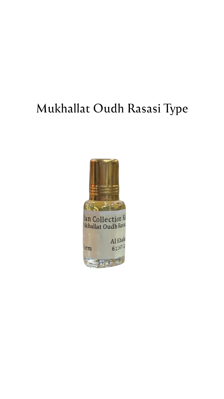 Concentrated Perfume Oil Attar Mukhallat Oudh Rasasi Type Specialites Arbaic-F Alkhaleej 6ML