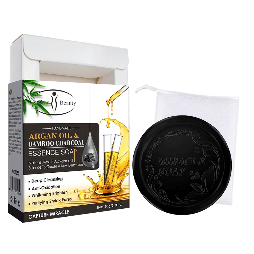 Aichun Beauty Soap Argan Oil Bamboo Charcoal 100G