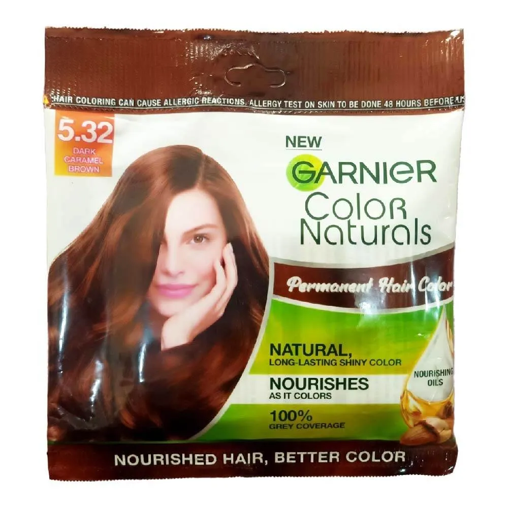 Garnier Hair Color Naturals 5.32 Dark Caramel Brown Sachet 20ML