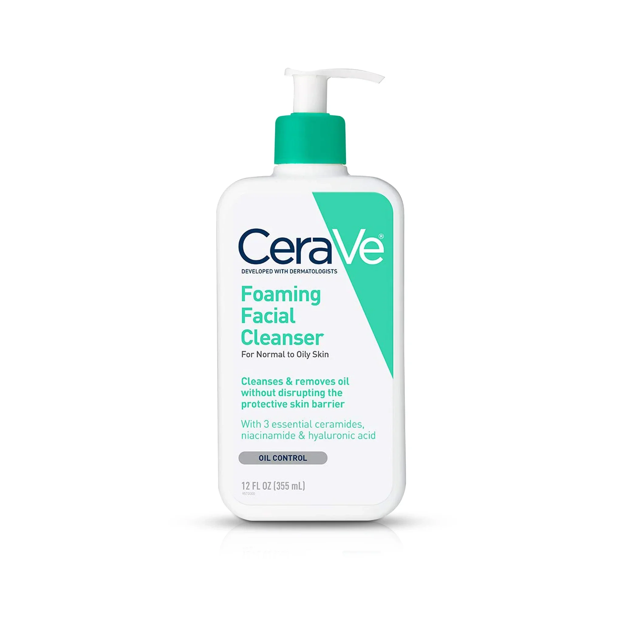 Cerave Facial Cleanser Foaming Normal To Oily Skin 2 In 1 355ML
