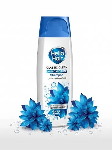 Golden Pearl Shampoo Hello Hair Anti Dandruff Classic Clean 360ML