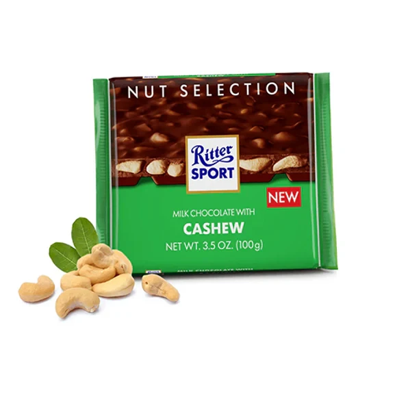 Ritter Sport Chocolate Cashew Bar 100G