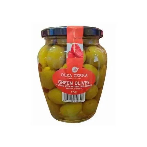 Olea Terra Green Olives Stuffed With Almond 570G