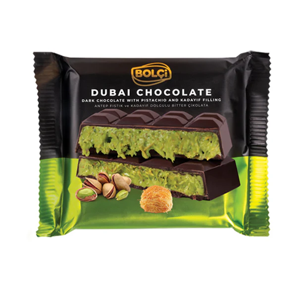 Bolci Dubai Dark Chocolate With Pistachio Filling 65G