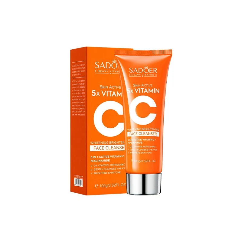 Sadoer Face Cleanser Skin Active 5x Vitamin C 100G