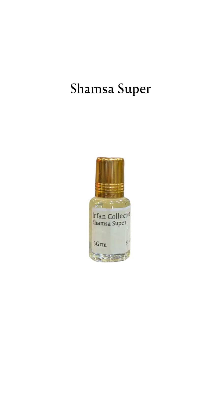 Concentrated Perfume Oil Attar Shamsa Super Oriental Arabic-F Parfex 6ML