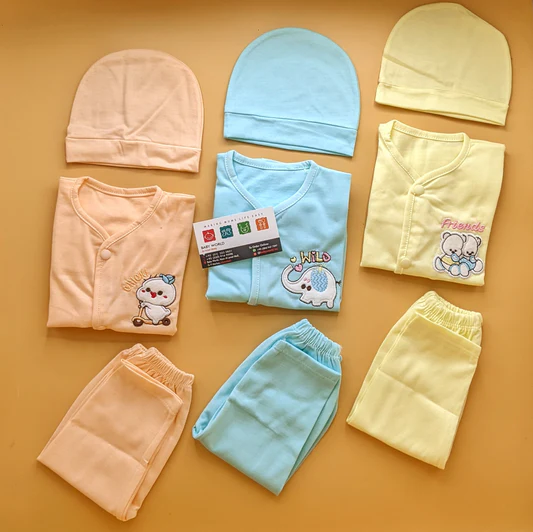 Happy Mums Newborn Boys Suit 3PCS