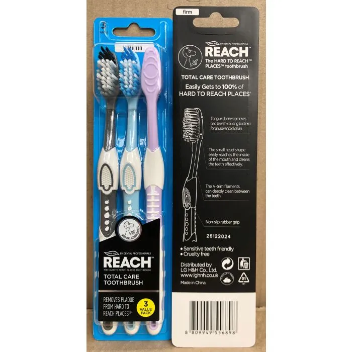 Reach Toothbrush Total Care Firm 3 Pack